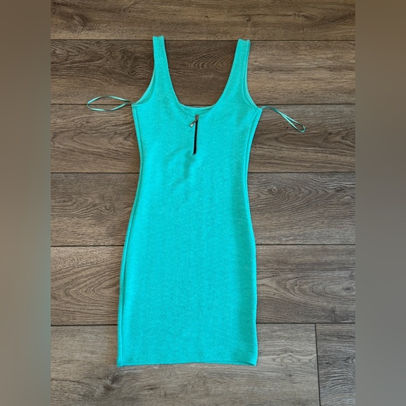 Bershka Turquoise Knit Tank Dress - Picture 5 of 16